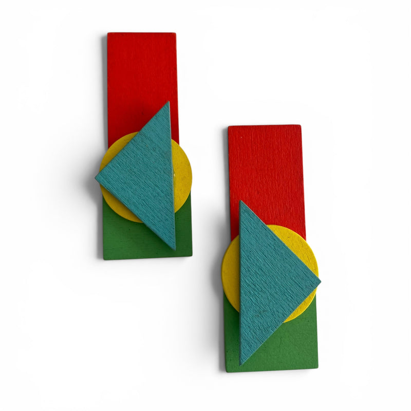 Handmade wood earrings 6cm – Johannesburg | Sybarite Accessories