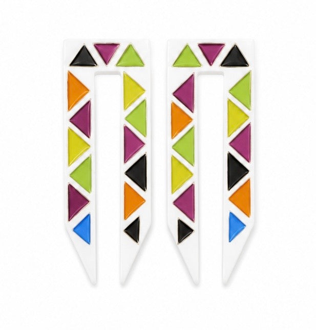 Ndebele Prism Statement Earrings