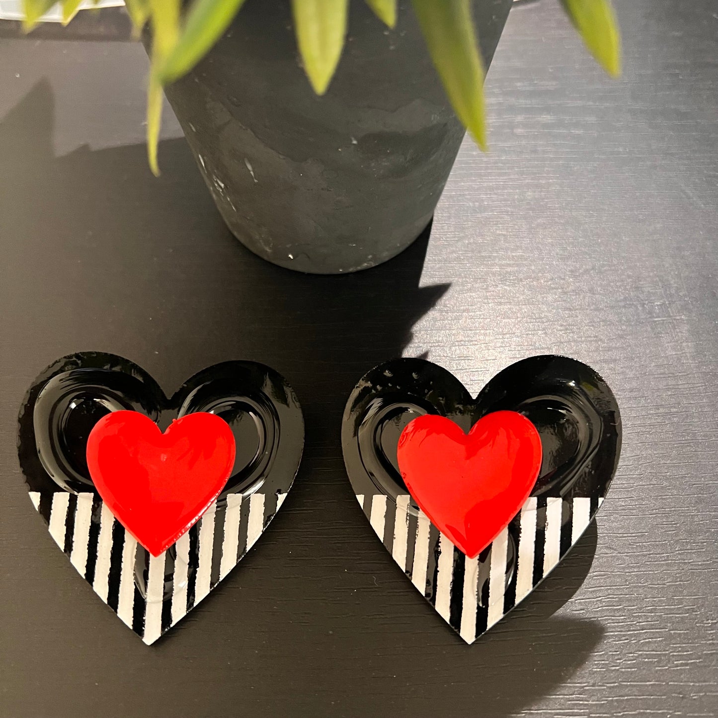 Heart to heart earrings