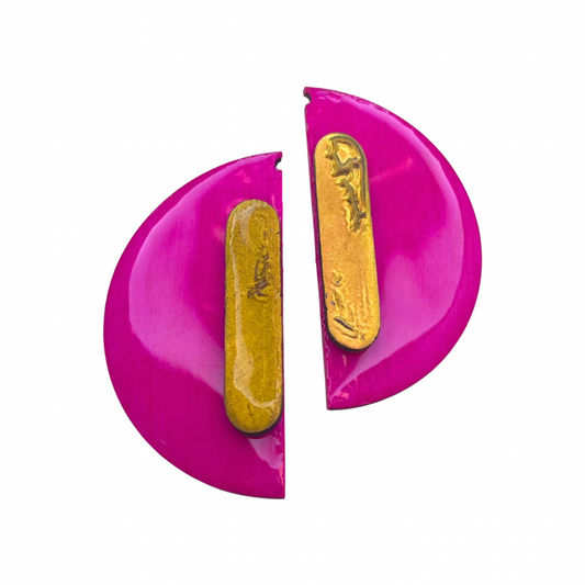 Pink and Gold Earrings