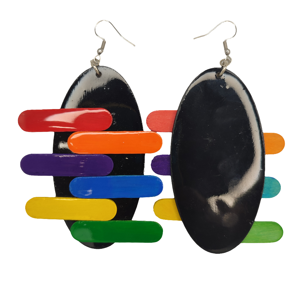 Ice Cream Blk Earrings