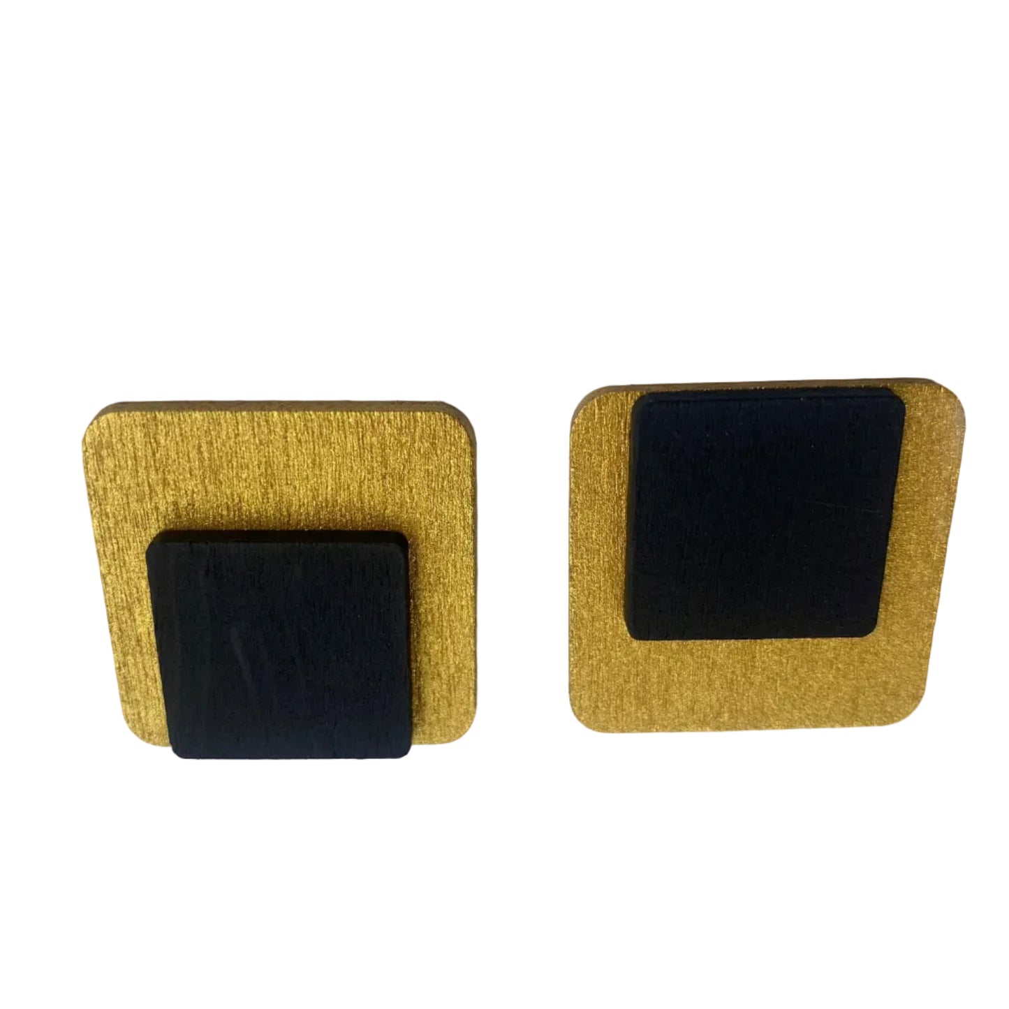 Amahle Wooden Earrings - side view