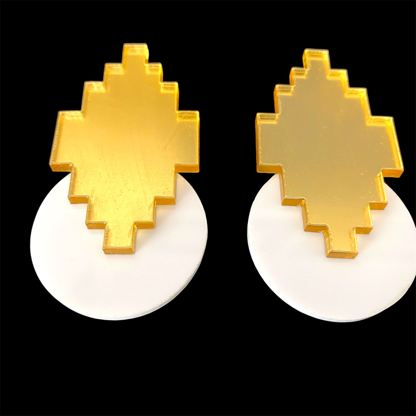 Amber gold layered earrings South Africa | Sybarite Accessories