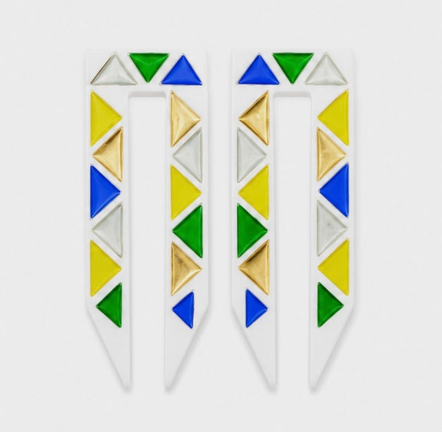 Ndebele Prism Statement Earrings