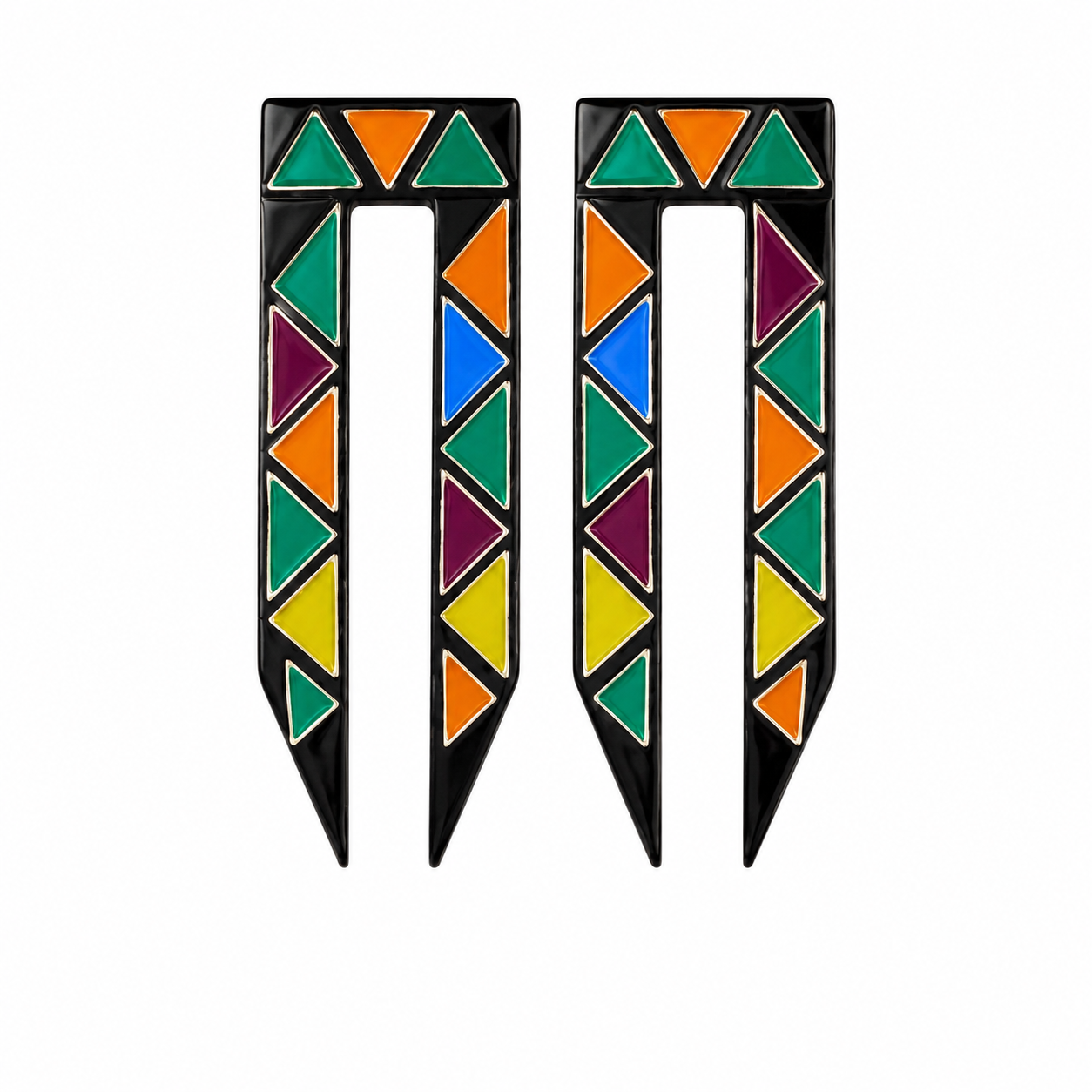 Ndebele Prism Statement Earrings
