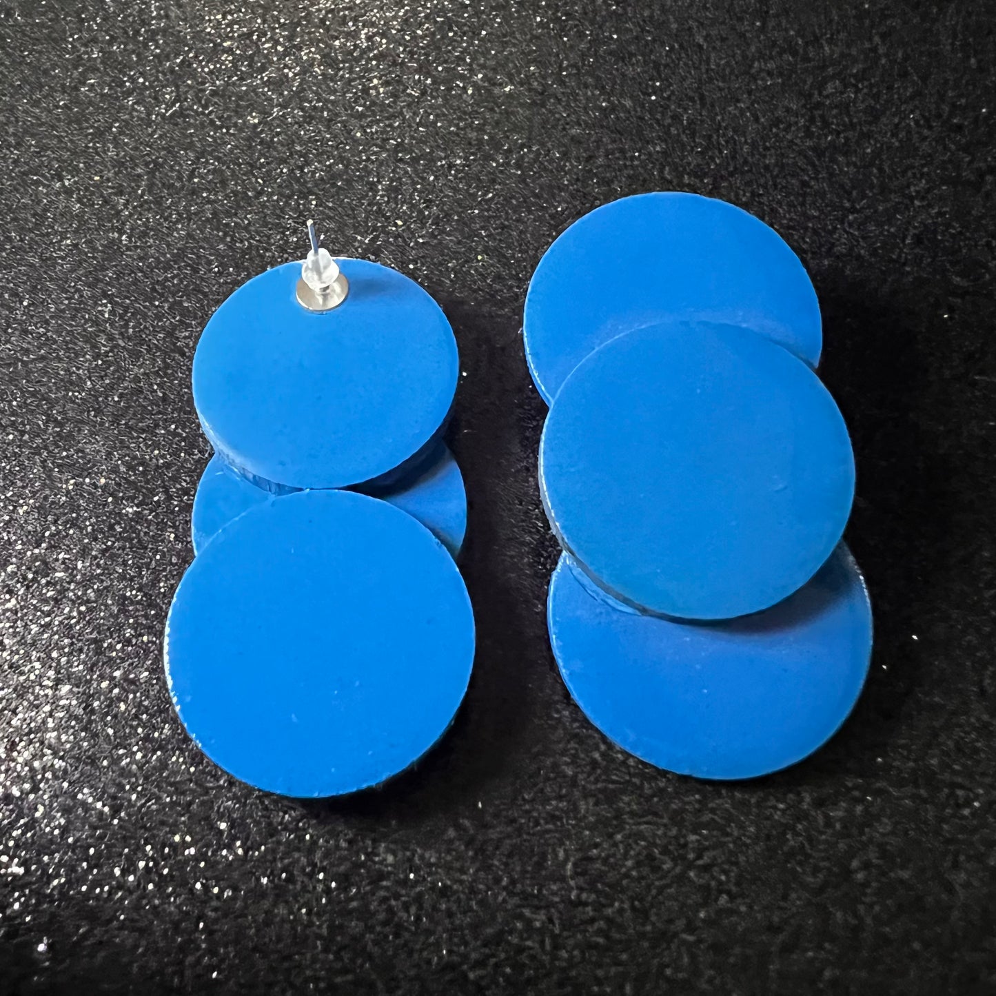 Triple Button Minimalistic Earrings