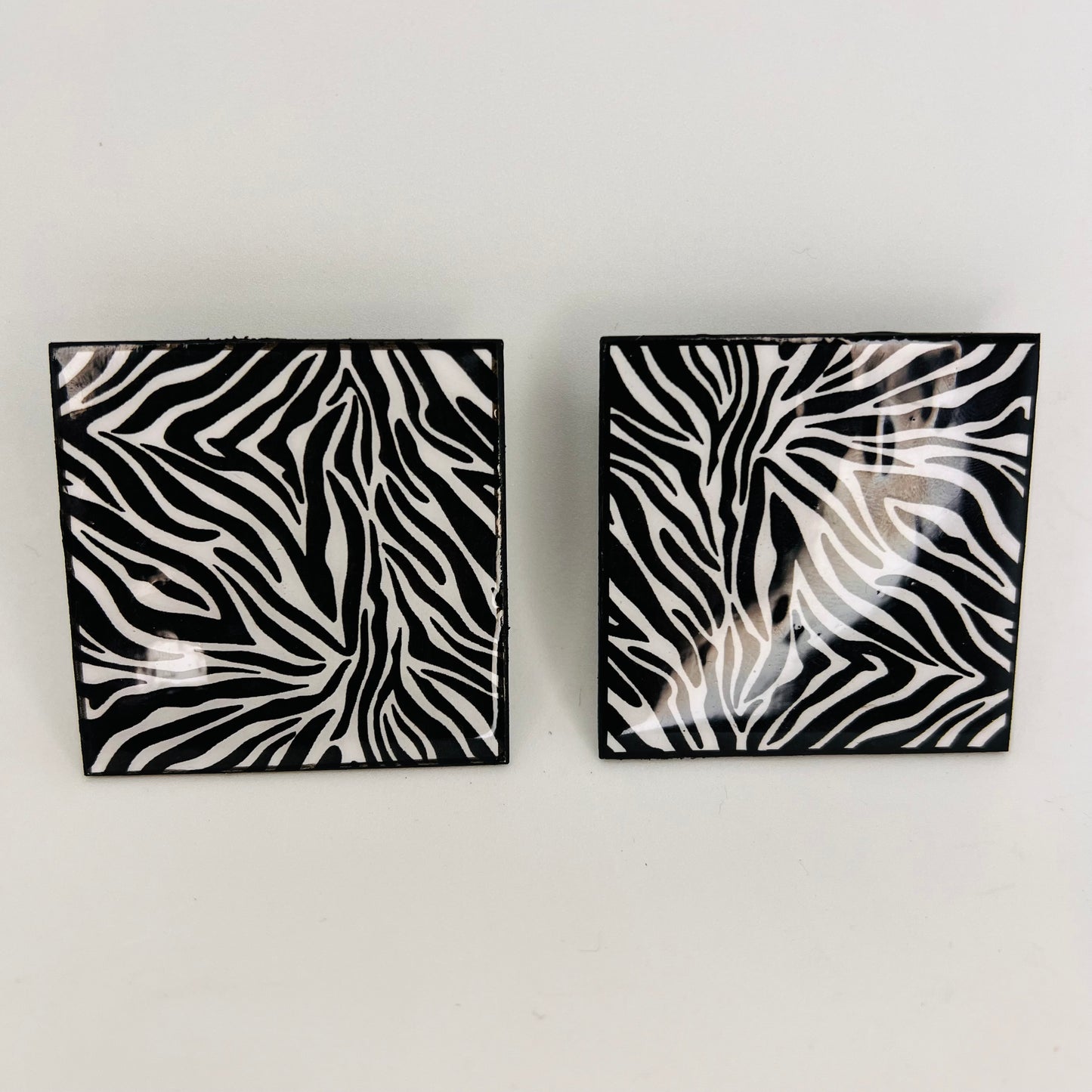 Zeeeeebra Print Earrings