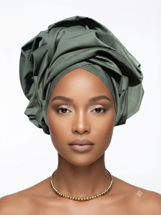 Sage Green Cotton Twill Headwrap