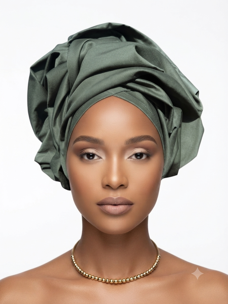 Sage Green Cotton Twill Headwrap