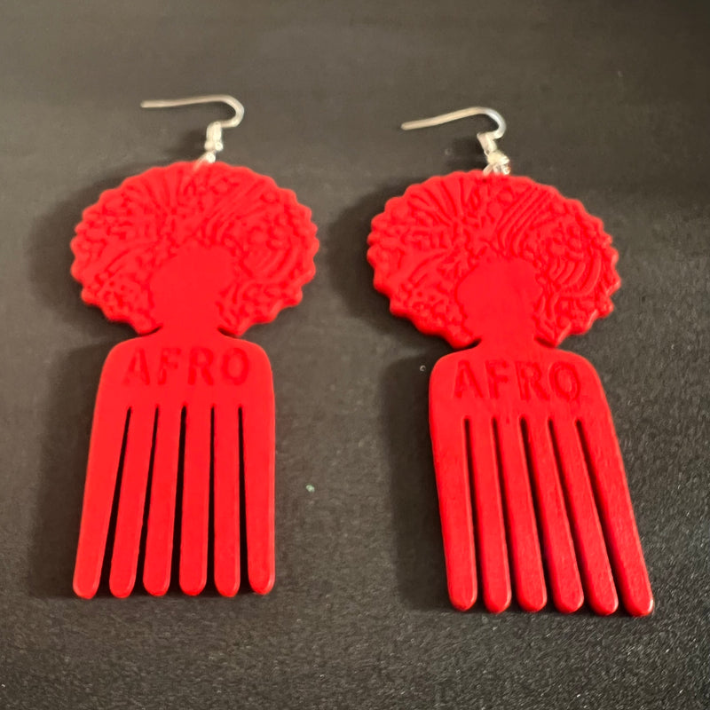 Afro Comb earrings - hover