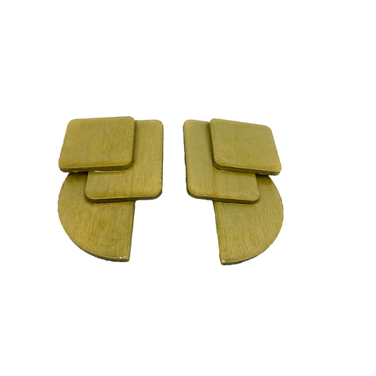 Gold shapes earrings