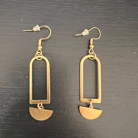 Brass Arch Earrings