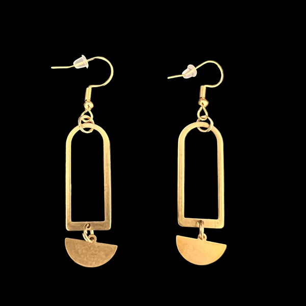 Brass Arch Earrings