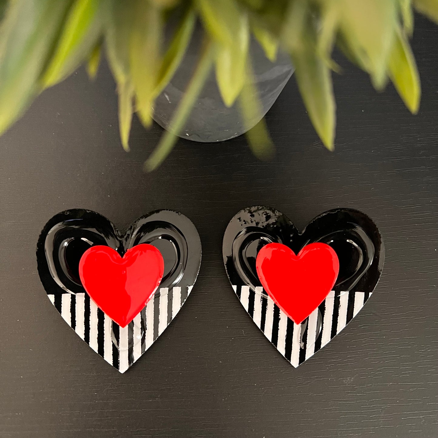 Heart to heart earrings