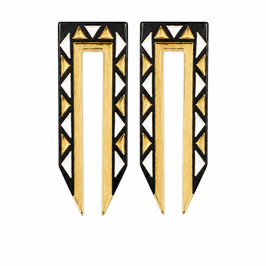 Ndebele Prism Statement Earrings