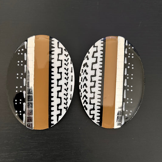 Mud Cloth Inspired Earrings