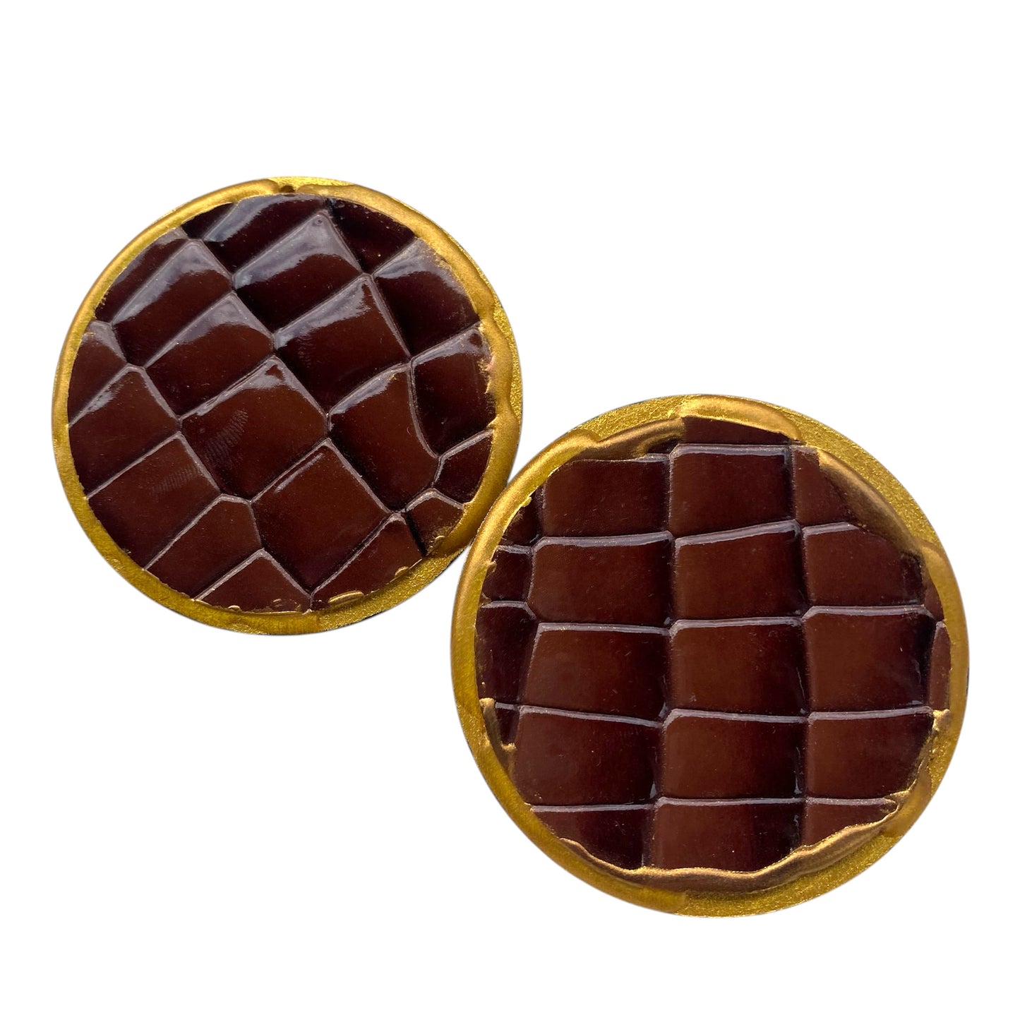 Faux Leather Earrings