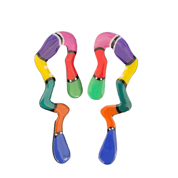 Colourful wave earrings South Africa | Sybarite Accessories