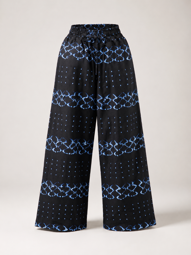 Aura Palazzo Lounge Pants – Indigo Eclipse