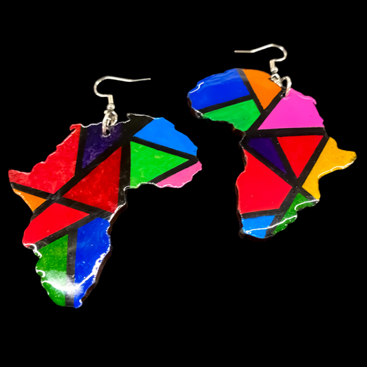 6cm Africa Map Earrings
