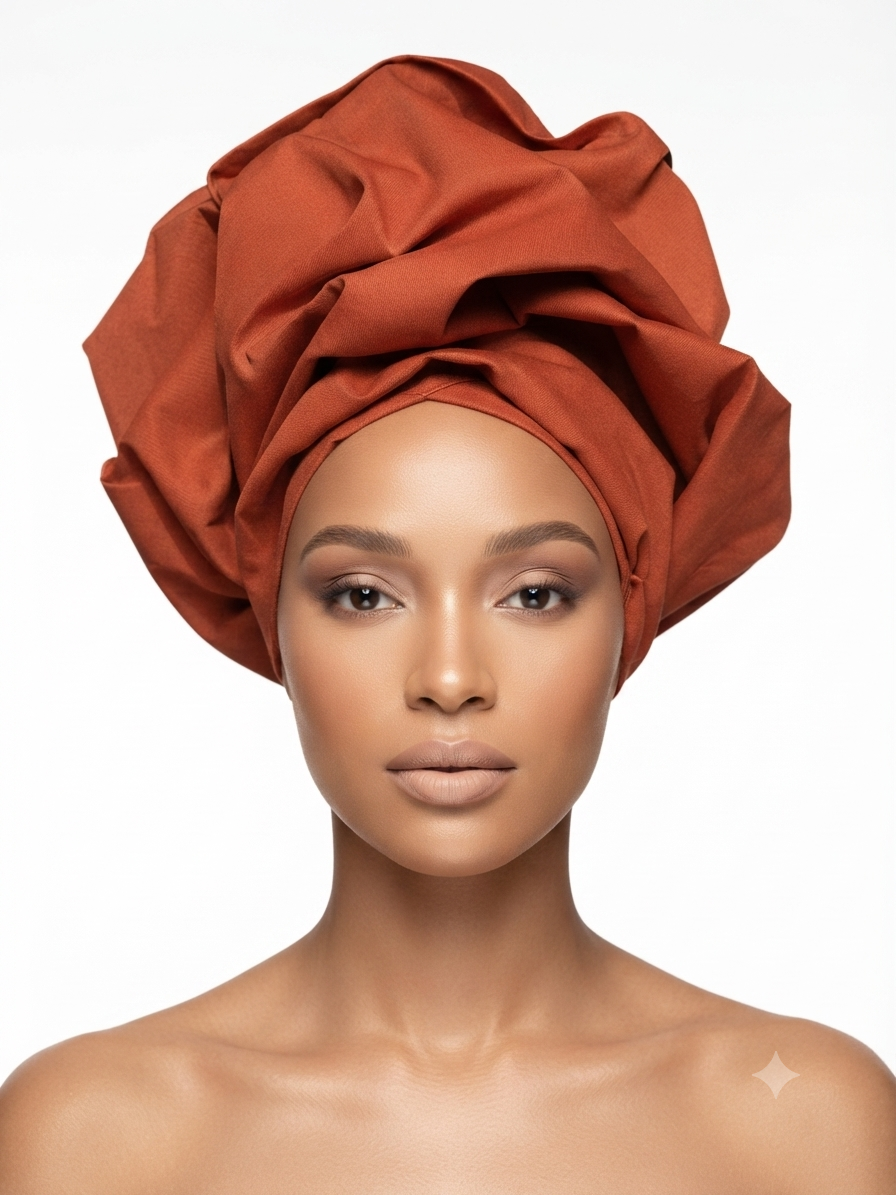 Rust Cotton Twill Headwrap